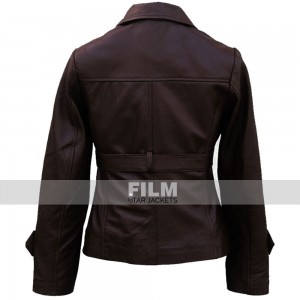 CAPTAIN AMERICA PEGGY CARTER BROWN LEATHER JACKET
